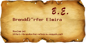 Brendörfer Elmira névjegykártya